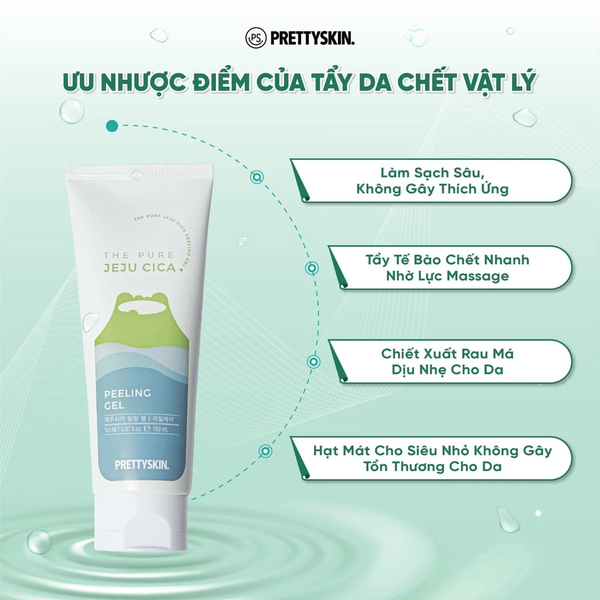 Tẩy tế bào chết Pretty Skin Jeju Cica Peeling Gel