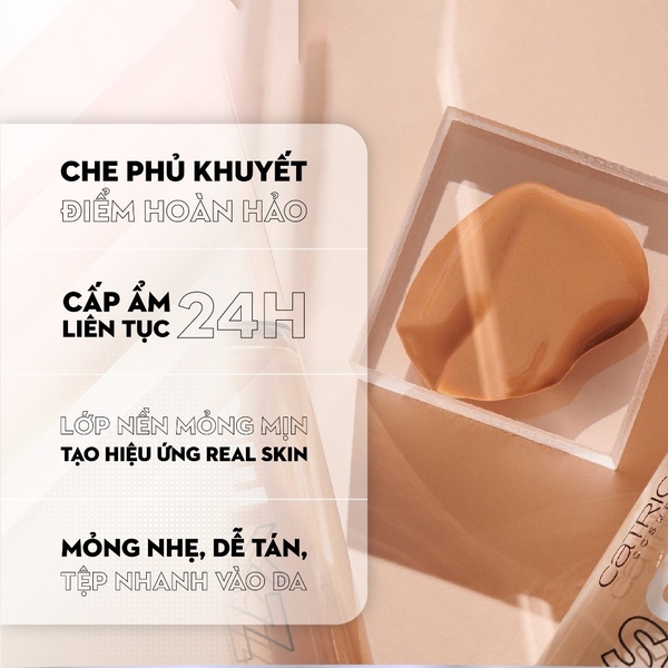 Kem Nền Dưỡng Ẩm Cho Da Khô Catrice True Skin Hydrating Foundation