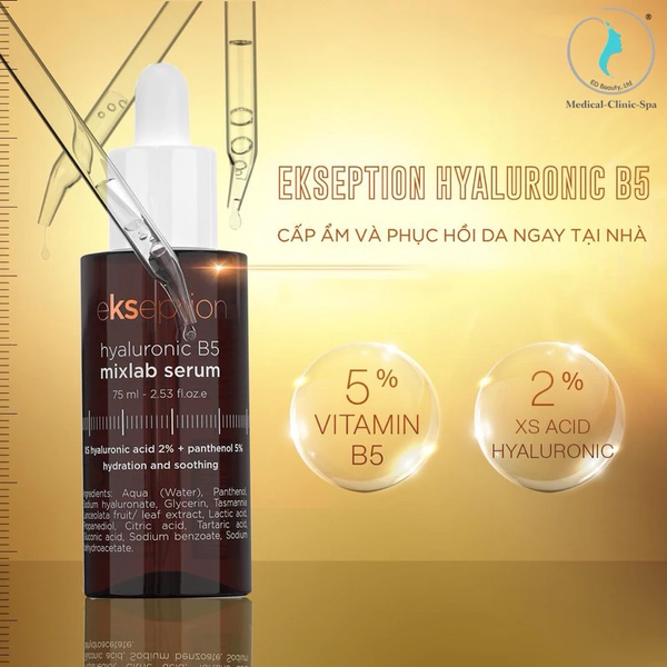 Serum phục hồi và làm dịu da Ekseption HYALURONIC B5 MIXLAB 75ml