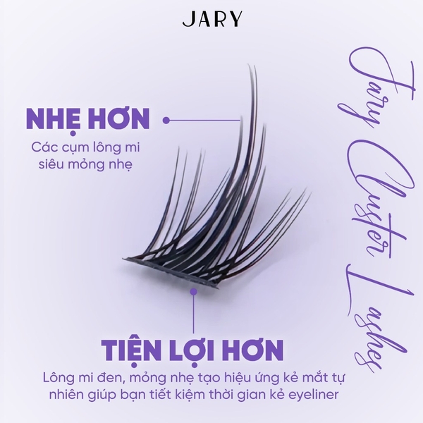 Lông Mi Cụm Tự Nhiên Jary Cluster Lashes - Hộp Nhựa 5 Hàng