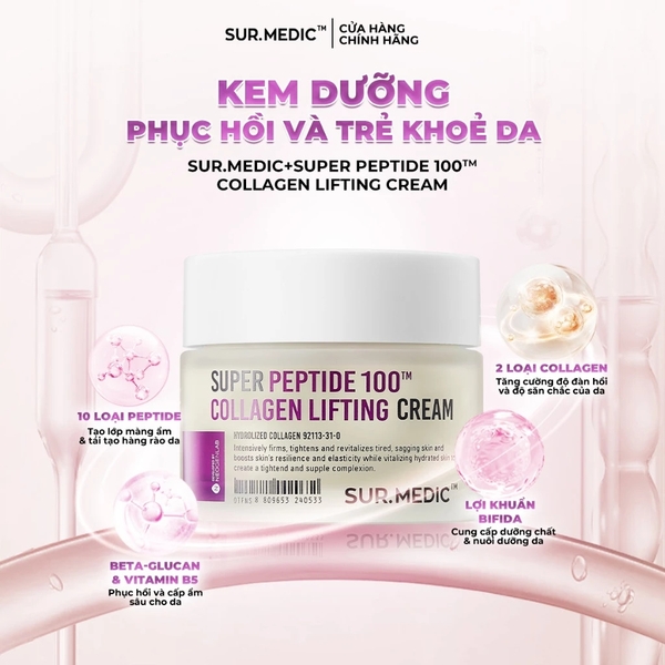 Kem dưỡng tái tạo Phục Hồi Da Sur.Medic Peptide