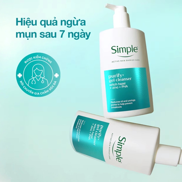 Sữa rửa mặt Simple lành tính sạch thoáng - cho da nhạy cảm