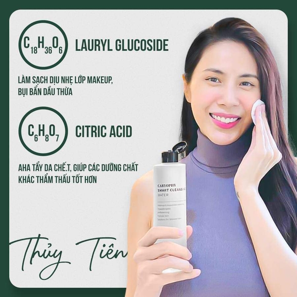 Nước tẩy Trang Thông Minh Caryophy Không chứa Cồn Smart Cleansing Water