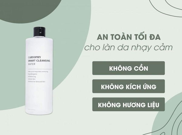 Nước tẩy Trang Thông Minh Caryophy Không chứa Cồn Smart Cleansing Water