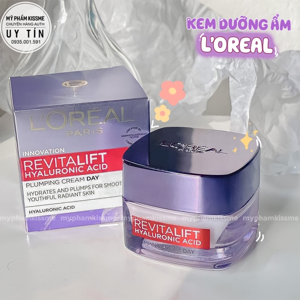 Kem dưỡng siêu cấp ẩm & giảm nếp nhăn L'Oreal Paris Revitalift Hyaluronic Acid 50ml