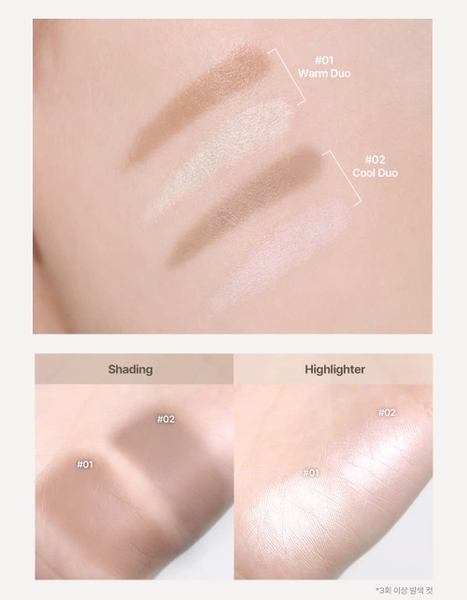 Tạo Khối + Highlight 2 Đầu Dạng Kem Too Cool Artclass Dual Contour Stick