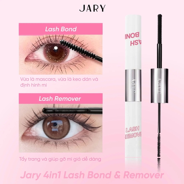 Keo Dán Mi 2 Đầu 4 Trong 1 Jary 4in1 Lash Bond & Remover