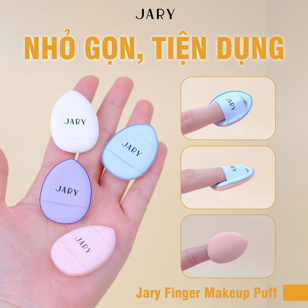 Mút Ngón Tay Jary Finger Makeup Puff - Set 2 Miếng