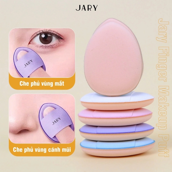 Mút Ngón Tay Jary Finger Makeup Puff - Set 2 Miếng