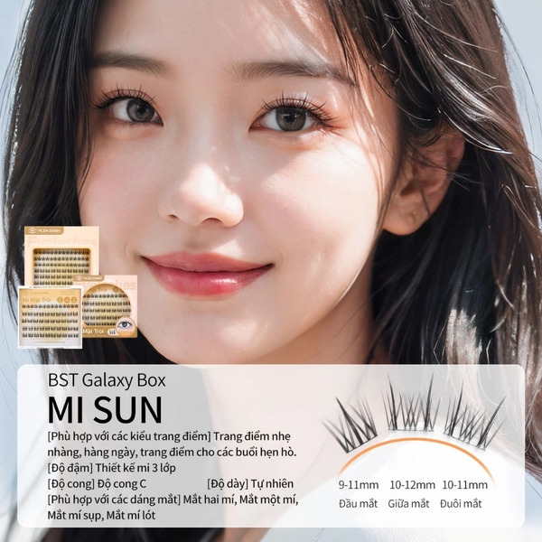 Lông Mi Cụm Galaxy Box Mlen Diary