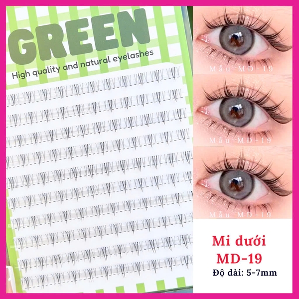 Mi Giả GREEN Gân Trong Tự Nhiên Mềm Nhẹ