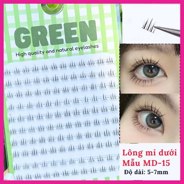 Mi Giả GREEN Gân Trong Tự Nhiên Mềm Nhẹ
