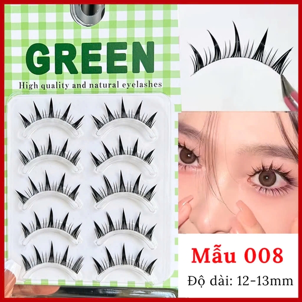 Mi Giả GREEN Gân Trong Tự Nhiên Mềm Nhẹ