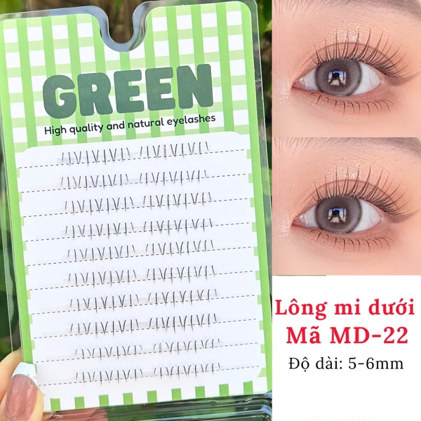 Mi Giả GREEN Gân Trong Tự Nhiên Mềm Nhẹ