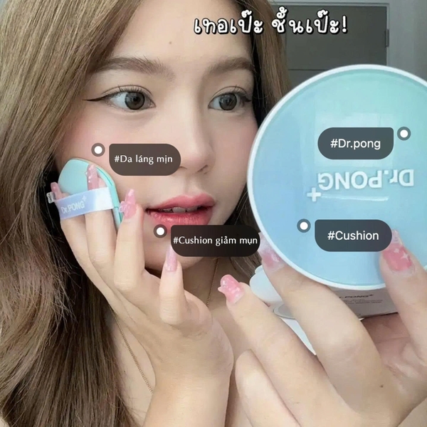 Phấn nước Dr.PONG kiềm dầu, giảm mụn Acne Ace Longwear Cushion 15g