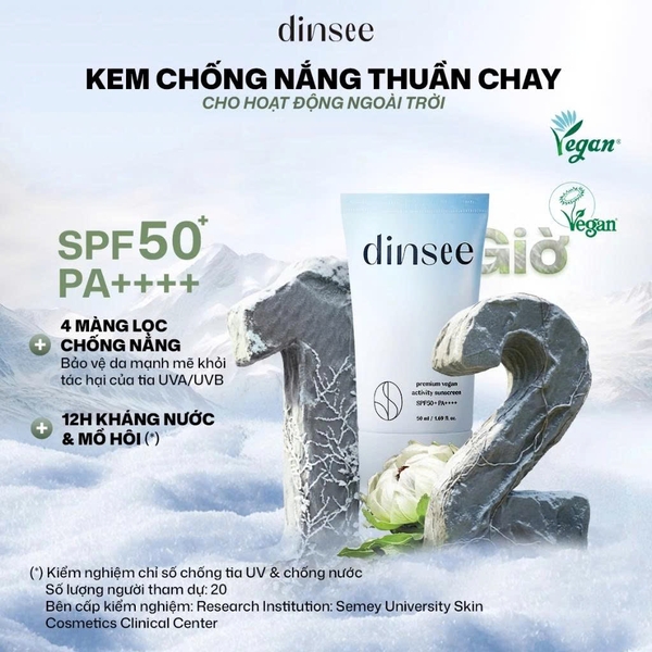 Kem chống nắng Dinsee  Premium Vegan Sunscreen 50ml