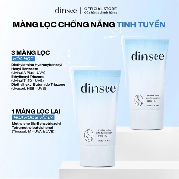 Kem chống nắng Dinsee  Premium Vegan Sunscreen 50ml