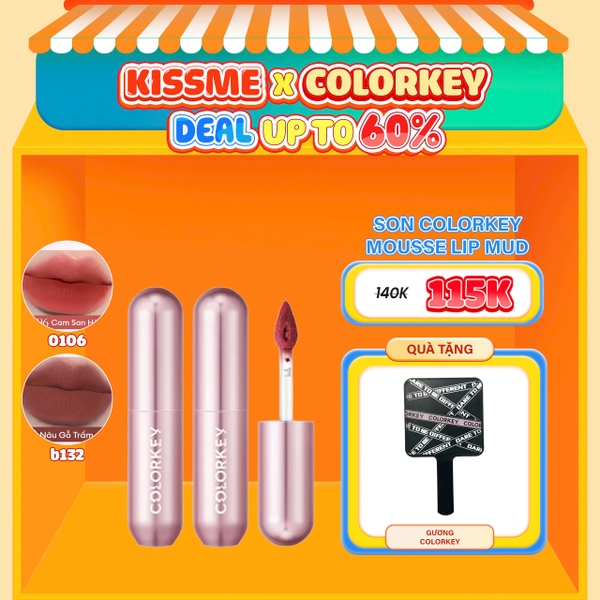 Son Kem Bùn Colorkey Mousse Lip Mud Matte 2g