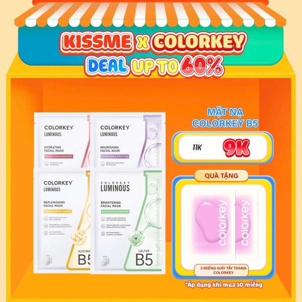 Mặt Nạ dưỡng da Colorkey Dưỡng Ẩm, Làm Dịu Da, Hỗ Trợ Dưỡng Sáng Facial Mask