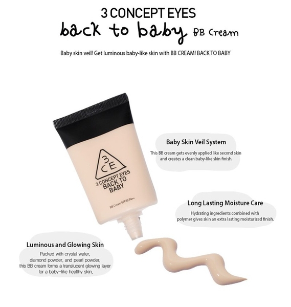 Kem Nền Bb Cream Che Phủ Khuyết Điểm 3Ce Back To Baby Bb Cream Spf35 Pa++  30Ml | Ljbeauty