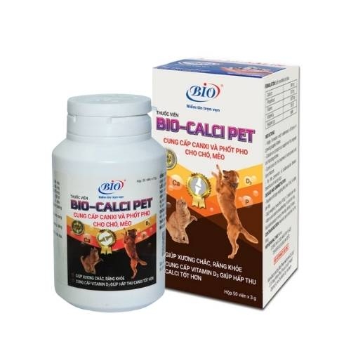 1 Viên Bổ Sung Canxi Và Phốt Pho Cho Chó Mèo BIO - CALCI PET - iPet Shop