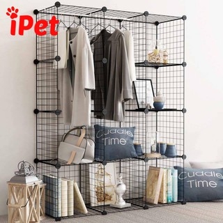 Combo 12 Ô - Kệ Tủ Quần Áo Lưới Sắt Lắp Ghép Đa Năng ( Tặng Chốt ) - Ipet  Shop Ipetshop.Vn