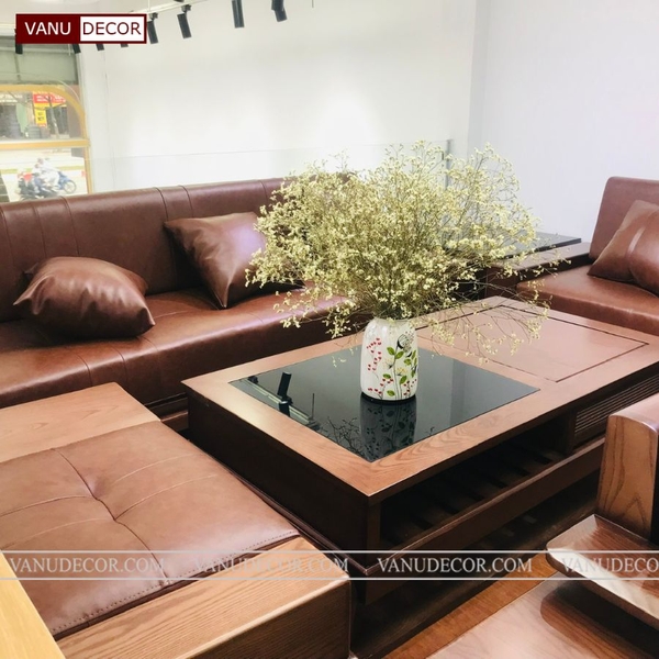 SOFA GỖ MÀU ÓC CHÓ SF02_VD01