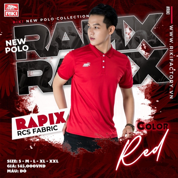 áo polo riki rapix ĐỎ