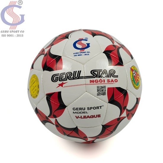Quả bóng đá Geru S5 V-LEAGUE (Số 5) Trắng đỏ