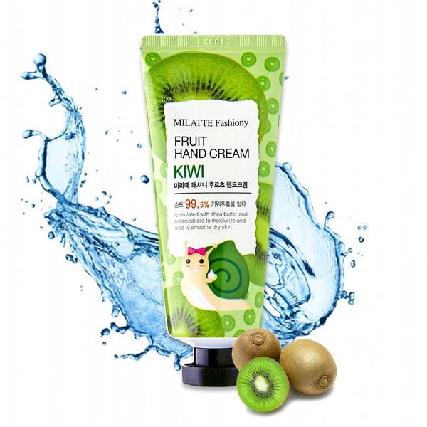 Kem dưỡng da tay ngăn ngừa lão hóa chiết xuất kiwi MILATTE FASHIONY Fruit Hand Cream – Kiwi 60g