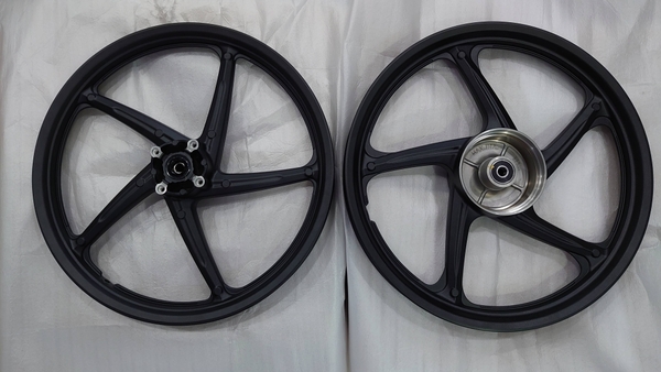 Cặp mâm (vành đúc) Honda Wave Led màu đen