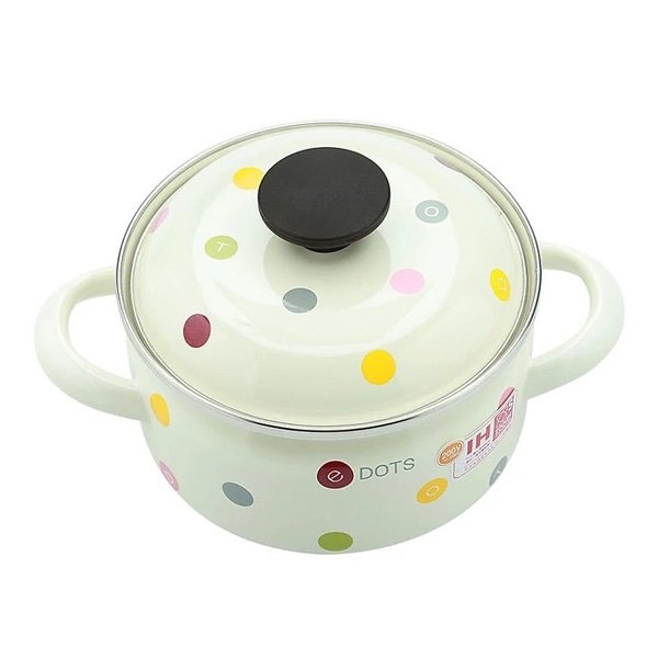 Nồi tráng men Fujihoro 18cm EDVC-18W - Hàng chính hãng | HÀNG BẾP