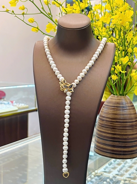 Chuỗi Vòng Cổ Ngọc Trai Trắng Thanh Lịch