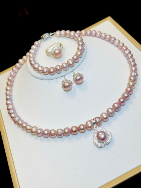 Bộ Chuỗi Ngọc Trai Cao Cấp Sang Trọng