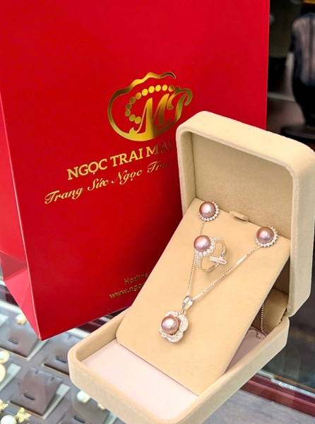 Quà Tặng 20/10 Cho Mẹ - Bộ Trang Sức  Ngọc Trai Đẹp