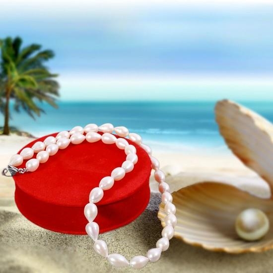 Vòng cổ ngọc trai giọt nước trắng