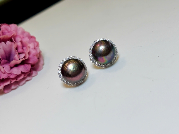 Hoa Tai Ngọc Trai Chế Tác Bạc