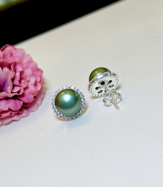 Hoa Tai Ngọc Trai Chế Tác Bạc