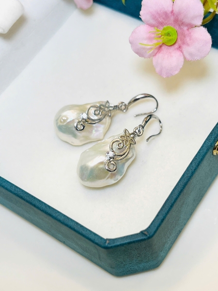 Hoa Tai Ngọc Trai Thô Tự Nhiên