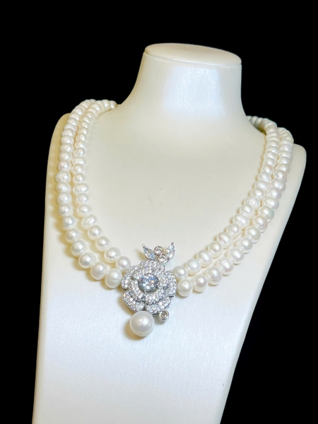 Chuỗi Vòng Cổ Ngọc Trai Mang Đi Tiệc Sang Trọng