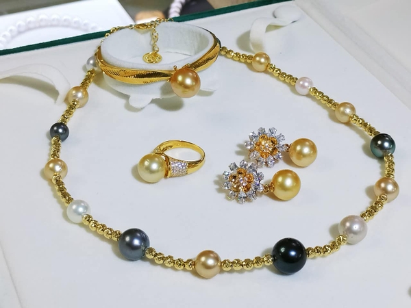 BỘ TRANG SỨC NGỌC TRAI BIỂN QUÝ PHÁI