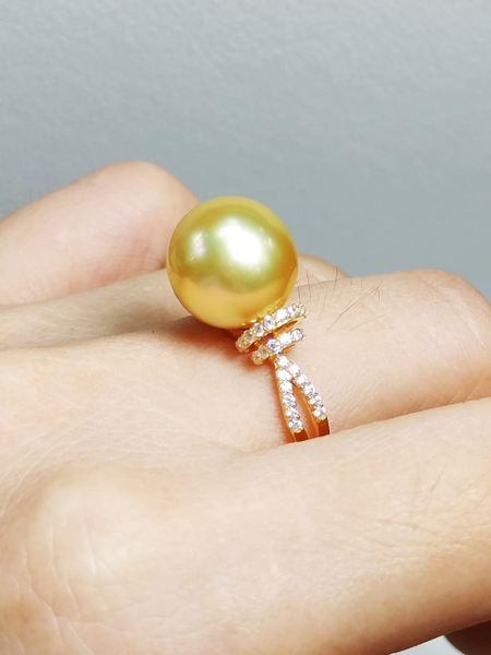 NHẪN NGỌC TRAI BIỂN VÀNG KIM QUÝ PHÁI