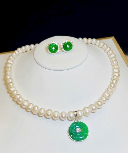 Bộ Chuỗi Vòng Cổ Ngọc Trai Làm Quà Tặng Mẹ Và Bà