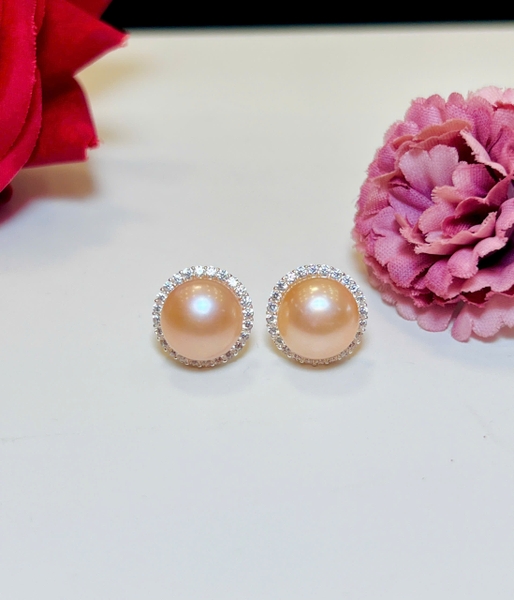 Hoa Tai Ngọc Trai Chế Tác Bạc