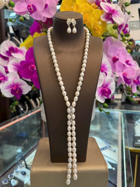 Bộ Chuỗi Ngọc Trai Thanh Lịch