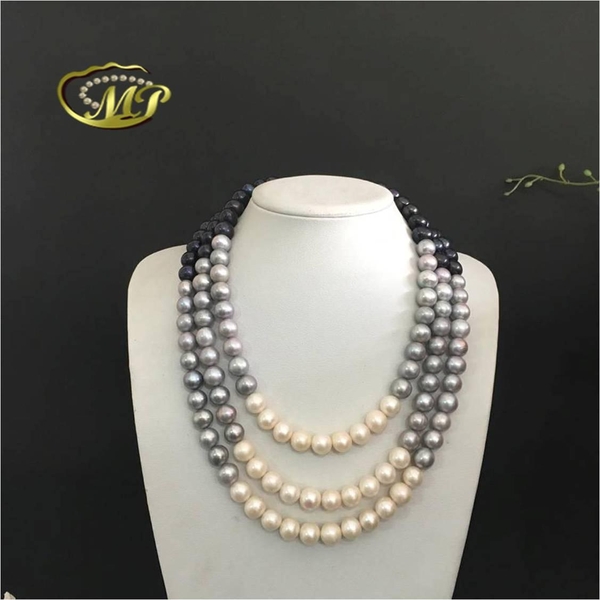 VÒNG CỔ NGỌC TRAI 3 CHUỖI SANG TRỌNG
