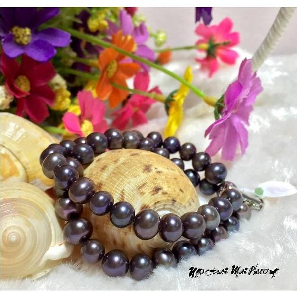 Vòng tay ngọc trai đen 2 sợi