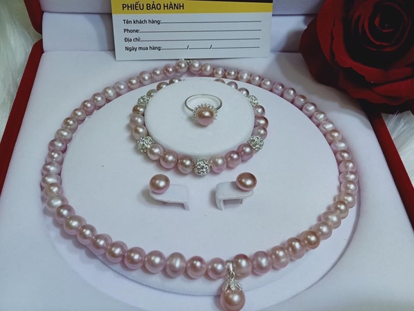 Bộ Ngọc Trai Tím Quý Phái 