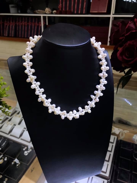 Bộ Ngọc Trai Trắng Đan Kiểu Sang Trọng