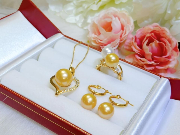 Bộ Ngọc Trai Vàng Kim Cao Cấp Quý Phái